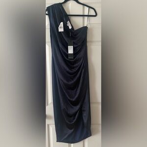 Elliat - Cassini Satin One-Shoulder Dress in Large